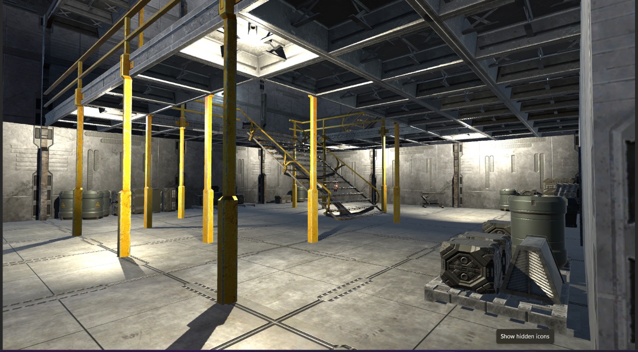 Initial Model with 3 floors and 4 exits